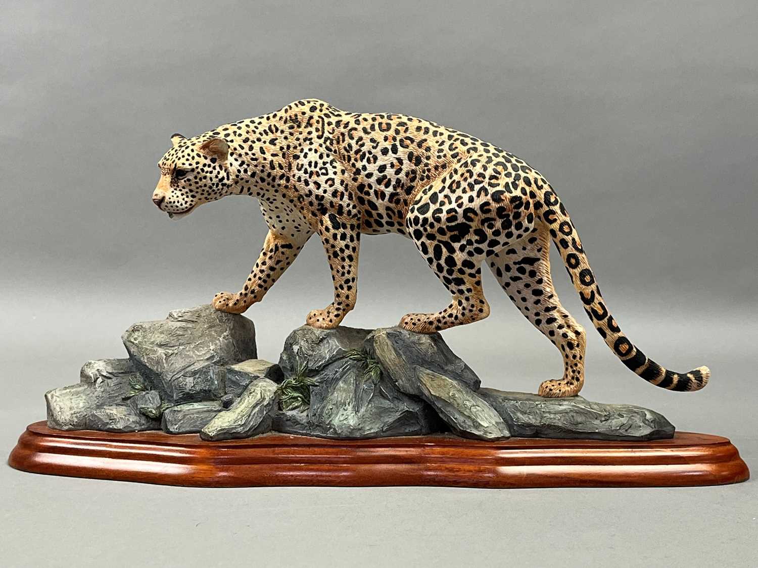 Lot 534 - A BORDER FINE ARTS MODEL OF A LEOPARD AND