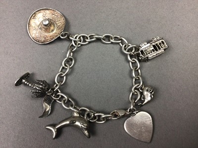 Lot 626 - TWO CHARM BRACELETS