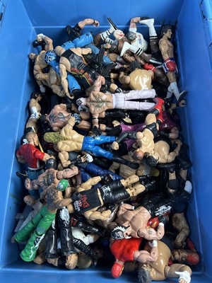 Lot 746 - A LOT OF VINTAGE WRESTLING FIGURES