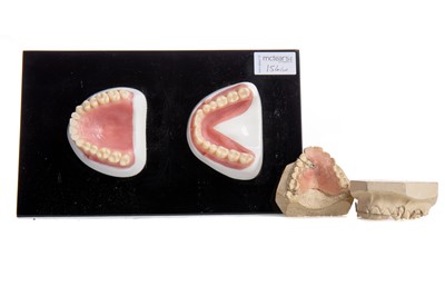 Lot 154 - A PAIR OF MID-20TH CENTURY DENTAL CASTS, ALONG WITH A STUDY MODEL OF UPPER AND LOWER TEETH