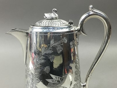 Lot 750 - A SILVER PLATED THREE PIECE SERVICE