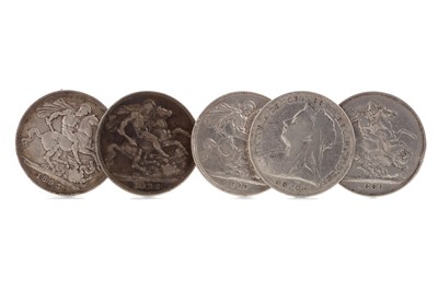 Lot 38 - GROUP OF SILVER CROWNS