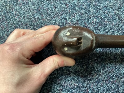 Lot 159 - A SOUTH AFRICAN ZULU OR NGUNI STAFF AND ANOTHER