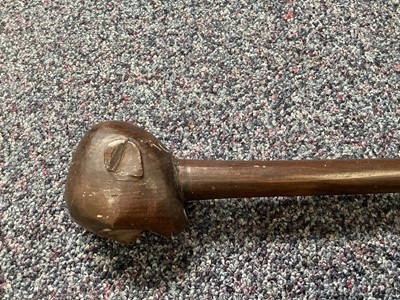 Lot 159 - A SOUTH AFRICAN ZULU OR NGUNI STAFF AND ANOTHER