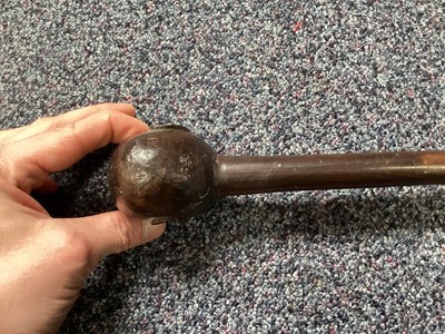 Lot 159 - A SOUTH AFRICAN ZULU OR NGUNI STAFF AND ANOTHER