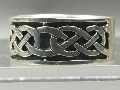 Lot 766 - A LOT OF CELTIC BAND RINGS