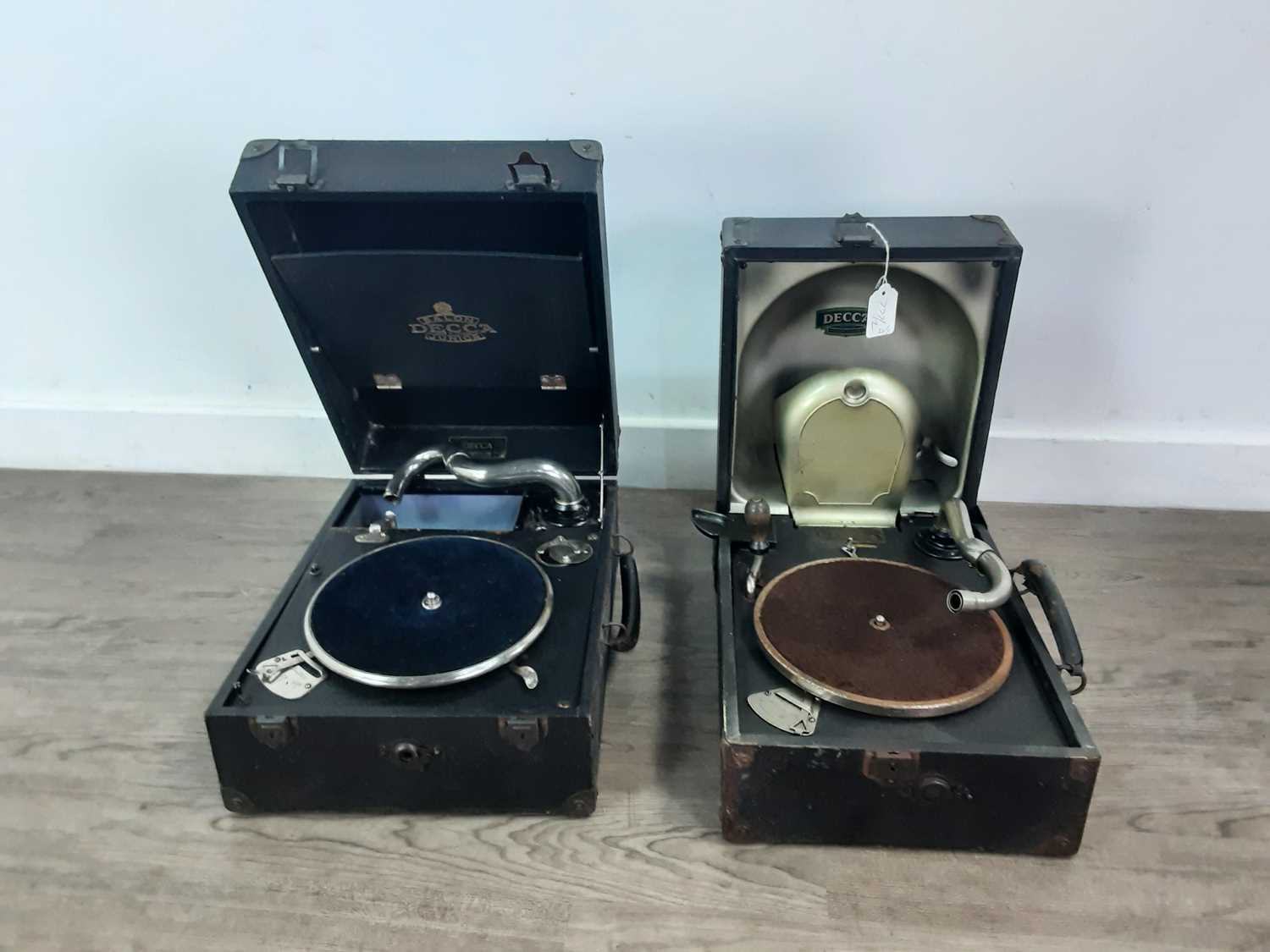 Lot 777 - TWO DECCA PORTABLE GRAMAPHONES