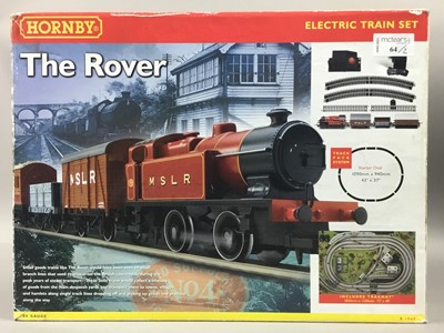 Lot 64 - A HORNBY 'THE ROVER' ELECTRIC TRAIN SET AND A PAINT SET
