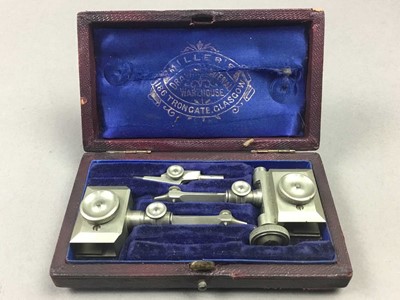 Lot 9 - LOCAL INTEREST AN UNUSUAL MILLER'S OF GLASGOW CASED DRAWING INSTRUMENT