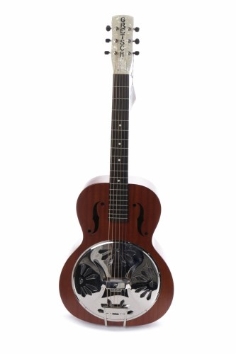 Lot 658 - GRETSCH RESONATOR BOXCAR AMPLISONIC GUITAR...