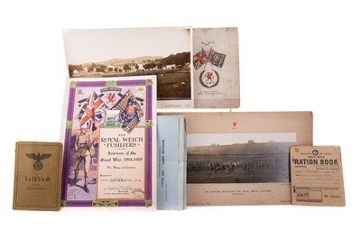 Lot 9 - ROYAL WELSH FUSILIERS INTEREST - TWO PHOTOGRAPHS, AND RELATED ITEMS