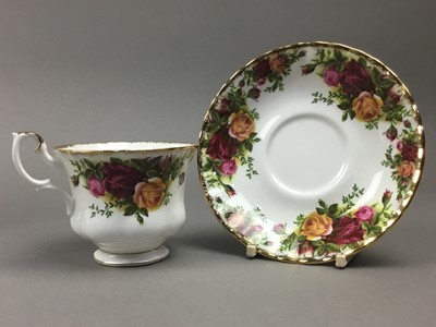 Lot 17 - A ROYAL ALBERT 'OLD COUNTRY ROSES' CUP AND SAUCER AND OTHER ITEMS