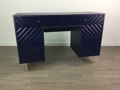 Lot 205 - A MODERN DRESSING TABLE AND A DRESSING STOOL