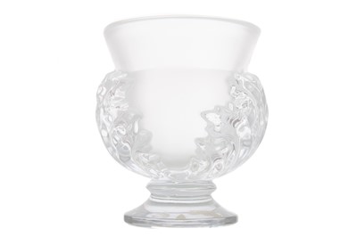 Lot 460 - LALIQUE PARIS, CLEAR AND FROSTED GLASS 'THISTLE' VASE