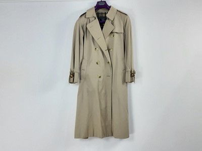 Lot 87 - LADY'S BURBERRY TRENCH COAT AND HAT