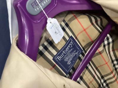 Lot 87 - LADY'S BURBERRY TRENCH COAT AND HAT