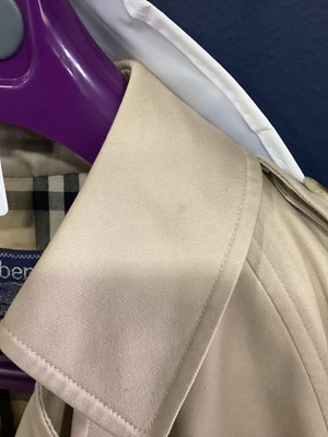Lot 87 - LADY'S BURBERRY TRENCH COAT AND HAT