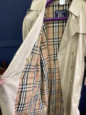 Lot 87 - LADY'S BURBERRY TRENCH COAT AND HAT