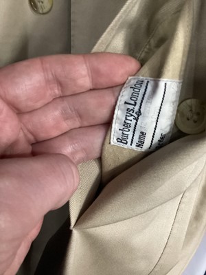 Lot 87 - LADY'S BURBERRY TRENCH COAT AND HAT