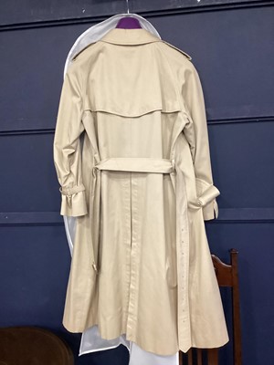 Lot 87 - LADY'S BURBERRY TRENCH COAT AND HAT
