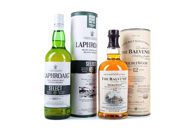 Lot 81 - BALVENIE 12 YEAR OLD DOUBLEWOOD AND LAPHROAIG SELECT