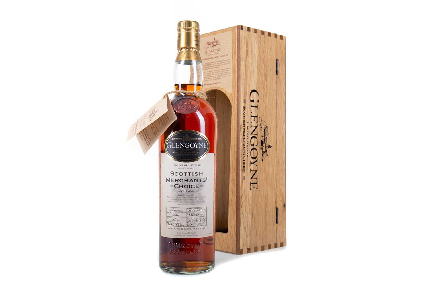 Lot 87 - GLENGOYNE 1996 12 YEAR OLD SINGLE CASK #3447 SCOTTISH MERCHANTS' CHOICE