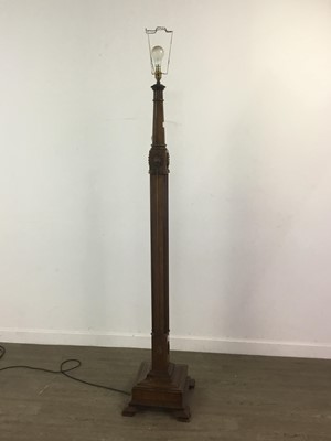 Lot 731 - MAHOGANY STANDARD LAMP