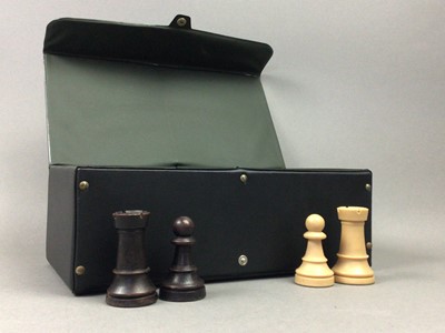 Lot 95 - TWO CHESS SETS AND A LOT OF GAMING CHIPS