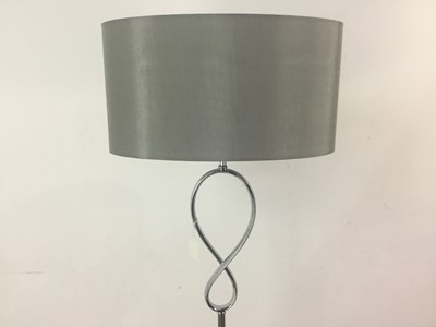 Lot 74 - A CHROME STANDARD LAMP AND ANOTHER STANDARD LAMP