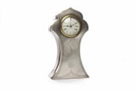 Lot 696 - EDWARDIAN SILVER FRONTED BALLOON CASED CLOCK...