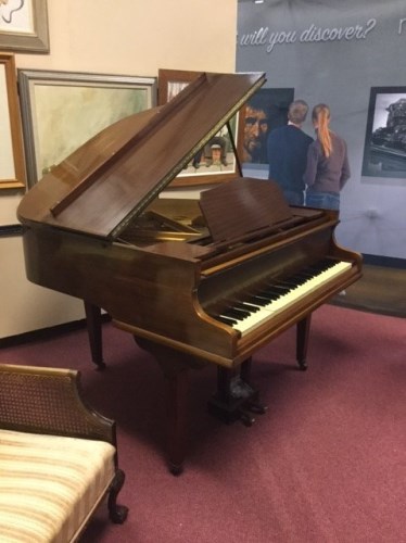 Lot 699 - MAHOGANY DANEMANN BABY GRAND PIANO retailed W....