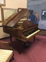 Lot 699 - MAHOGANY DANEMANN BABY GRAND PIANO retailed W....