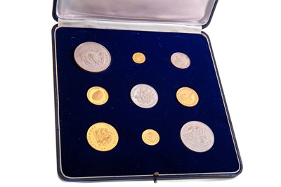 Lot 77 - THE 1972 JERSEY ROYAL WEDDING ANNIVERSARY GOLD AND SILVER COIN SET