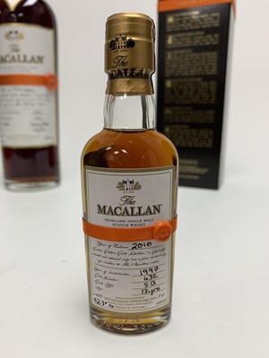 Lot 165 - MACALLAN 1997 13 YEAR OLD EASTER ELCHIES 2010 RELEASE WITH MATCHING MINIATURE