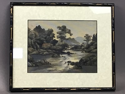 Lot 238 - A PAIR OF JAPANESE WATERCOLOURS