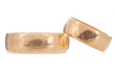 Lot 494 - TWO GOLD WEDDING BANDS