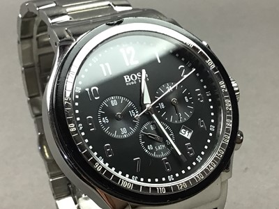 Lot 252 - TWO GENTLEMAN'S HUGO BOSS STAINLESS STEEL QUARTZ WRIST WATCHES