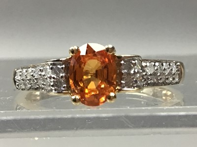 Lot 266 - GEM SET AND DIAMOND RING