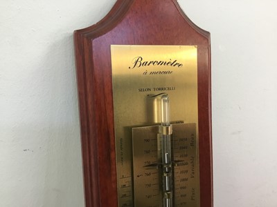 Lot 100 - A REPRODUCTION STICK BAROMETER