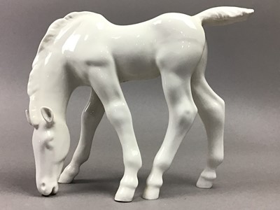 Lot 272 - A COLLECTION OF EIGHT PORCELAIN HORSE FIGURES AND OTHERS