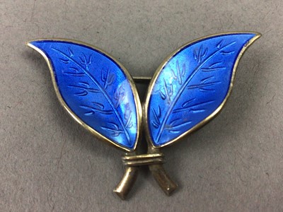 Lot 280 - TWO DAVID ANDERSEN ENAMELLED BROOCHES