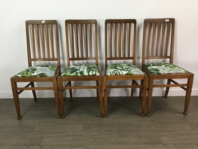 Lot 102 - A GROUP OF SEVEN OAK DINING CHAIRS