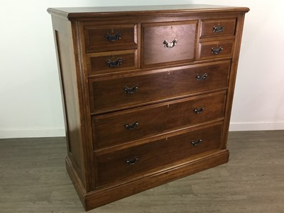 Lot 103 - A VICTORIAN WALNUT CHEST OF DRAWERS