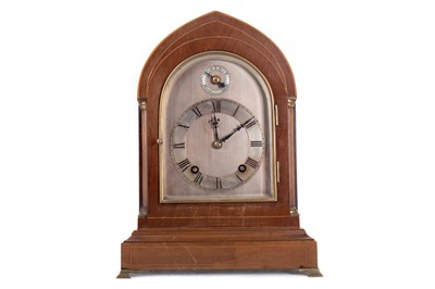 Lot 597 - EDWARDIAN WALNUT MANTEL CLOCK