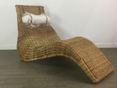Lot 388 - CARL ÖJERSTAM (SWEDISH, BORN 1971) FOR IKEA, KARLSKRONA RATTAN CHAISE LONGUE