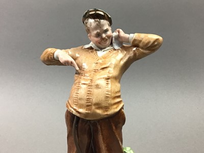 Lot 305 - A CAPODIMONTE FIGURE OF A GOLFER