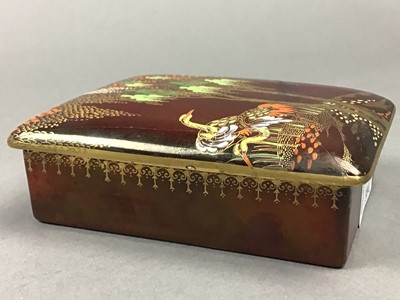 Lot 314 - A CARLTON WARE ROUGE ROYALE TRINKET BOX AND COVER AND OTHERS