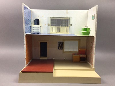 Lot 157 - A VINTAGE DOLLS' HOUSE