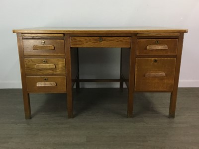 Lot 467 - ANGUS OF LONDON, OAK OFFICE DESK