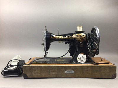 Lot 326 - A SINGER PORTABLE SEWING MACHINE